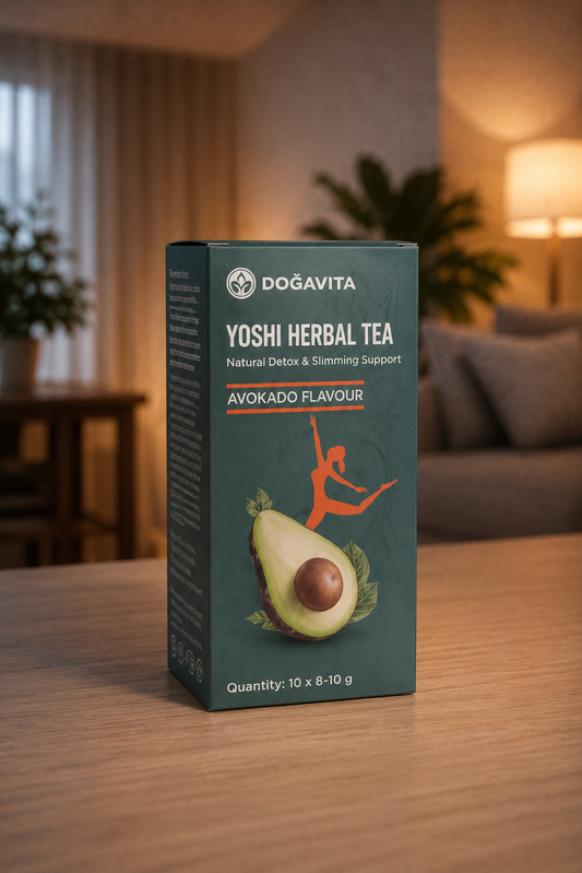 YOSHI HERBAL TEA - мача комбинација од природни билки и овошни состојки